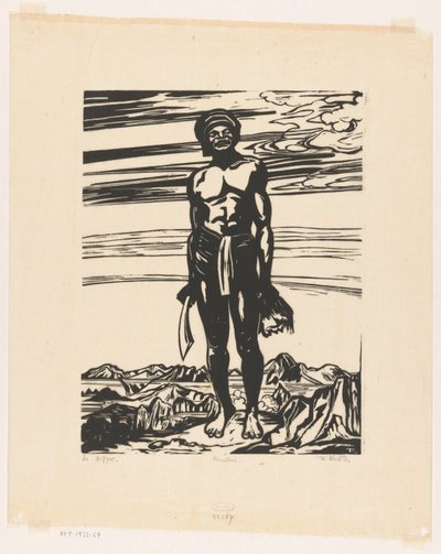 The Warrior (eredeti cím az objektumon) alkotó: Johannes Frederik Engelbert ten Klooster (signed by artist)