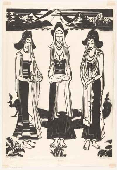 Beszélgetés (eredeti cím az objektumon) alkotó: Johannes Frederik Engelbert ten Klooster (signed by artist)
