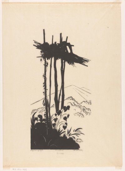 Papoeagraf (eredeti cím a tárgyon) alkotó: Johannes Frederik Engelbert ten Klooster (signed by artist)
