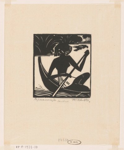 Papoeameisje (eredeti cím a tárgyon) alkotó: Johannes Frederik Engelbert ten Klooster (signed by artist)