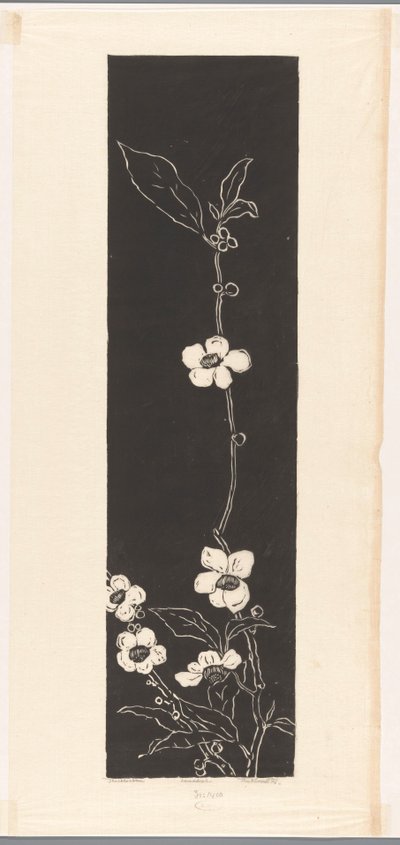 Teavirág (eredeti cím a tárgyon) alkotó: Johannes Frederik Engelbert ten Klooster (signed by artist)