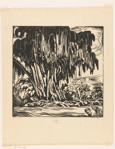 Waringin (eredeti cím az objektumon) alkotó: Johannes Frederik Engelbert ten Klooster (signed by artist)