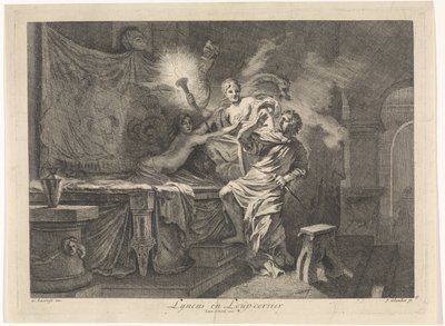 Ceres megakadályozza Triptolemus meggyilkolását Lyncus és Loup-cervier (cím az objektumon) Bibliai, mitológiai és allegorikus ábrázolások (sorozat címe) alkotó: Johannes Glauber