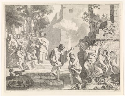 Krisztus keresztsége Bibliai, mitológiai és allegorikus ábrázolások (sorozat címe) alkotó: Johannes Glauber