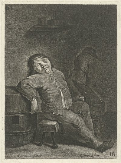 Fogadó belső két gazdával alkotó: Johannes Gronsveld