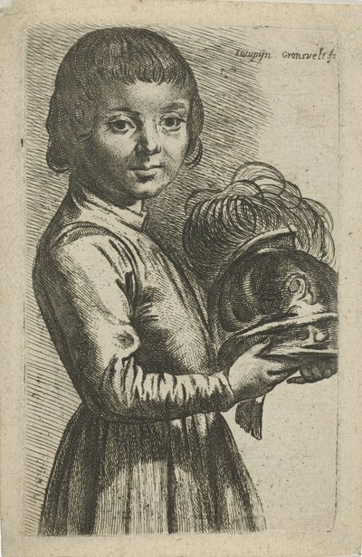 Fiú sisakkal alkotó: Johannes Gronsveld
