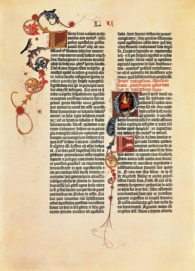 Mazarine bibliaoldal (B42) alkotó: Johannes Gutenberg