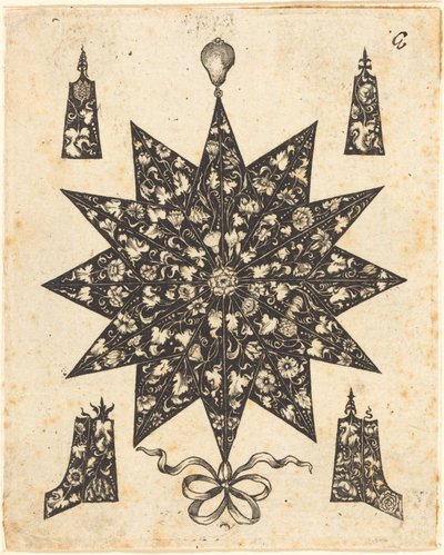 Virágokkal díszített csillag alkotó: Johannes Hanias