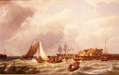 A Harbour Mouth alkotó: Johannes Hermann Barend Koekkoek