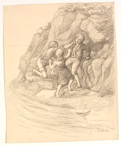 Illusztráció: Alfred Tennyson "Enoch Arden" alkotó: Johannes Holbek