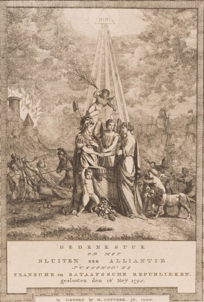 Emlékmű a Francia és a Batáv Köztársaság közötti szövetség megkötésére (1795. május 16.) alkotó: Johannes Huibert Prins