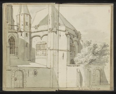 A Nieuwe Kerk oldalnézete Delftben alkotó: Johannes Huibert Prins