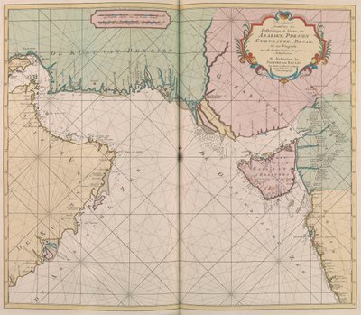 Arábia, Perzsia, Gijarat és Decca térképe alkotó: Johannes II Van Keulen