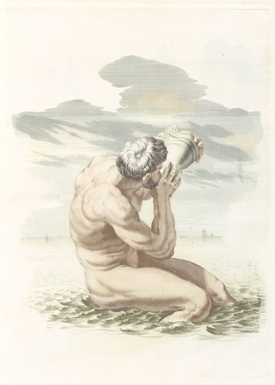Triton ráfúj a héjára alkotó: Johannes Jacobsz van den Aveele (attributed to)