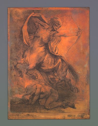 Halál mint kentaur íjjal és nyíllal alkotó: Johannes Josephus Aarts