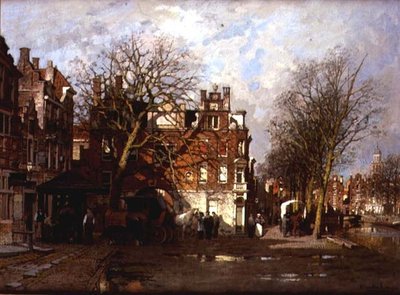 Capriccio Kilátás a városra alkotó: Johannes Karel Christian Klinkenberg