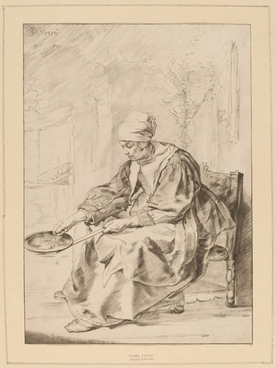 Palacsinta nő, 1768. alkotó: Johannes Kornlein
