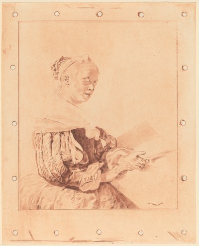 Fiatal lány a billentyűzeten, 1767. alkotó: Johannes Kornlein