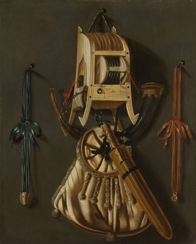 Csendélet a vadászat eszközeivel alkotó: Johannes Leemans