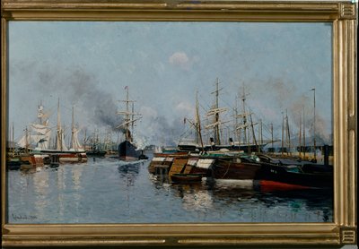 Hajók a kikötőben alkotó: Johannes Martin Grimelund