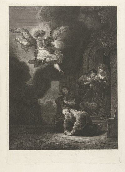 Az angyal elhagyja Tóbiást és családját alkotó: Johannes Pieter de Frey