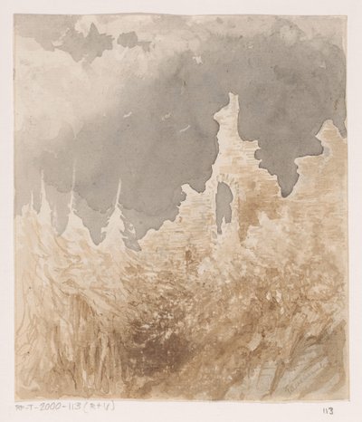 Romok a fák között alkotó: Johannes Tavenraat (signed by artist)