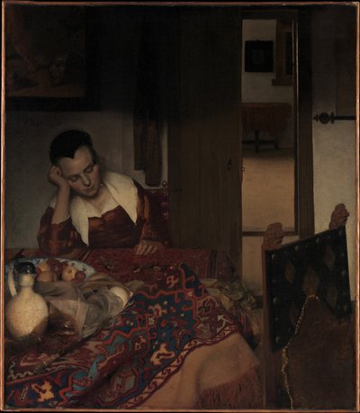 Ein schlafendes Mädchen alkotó: Johannes Vermeer