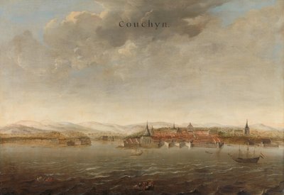 Kilátás Cochinra az indiai Malabar-parton Kilátás Cochinra az indiai Malabar-parton Couchyn (cím az objektumon) alkotó: Johannes Vinckboons (attributed to)