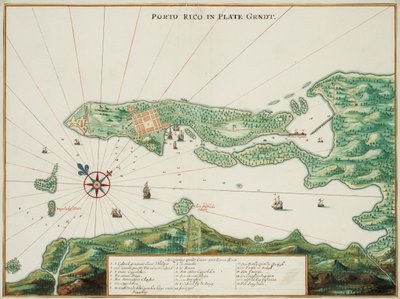 Puerto Rico térképe alkotó: Johannes Vingboons