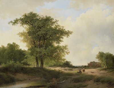 Táj a tanyával alkotó: Johannes Warnardus Bilders