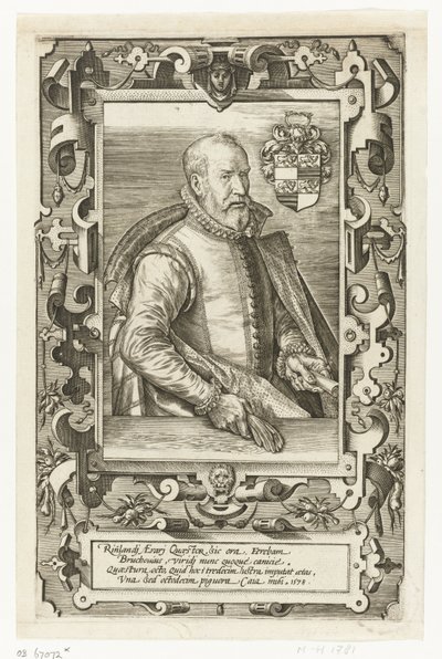 Jan van Brouckhoven, Rajna-vidék intézőjének portréja alkotó: Johannes Wierix (attributed to)