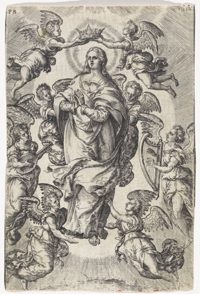 Mária mennybemenetele alkotó: Johannes Wierix