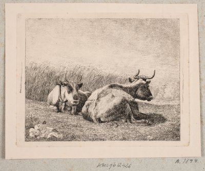 Két pihenő tehén alkotó: Johannes Wilhelm Zillen