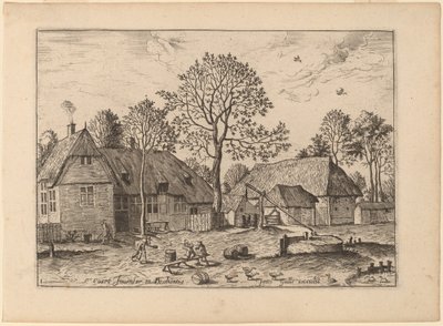 Farms a Draw Well alkotó: Johannes and Lucas van Doetechum after Master of the Small Landscapes