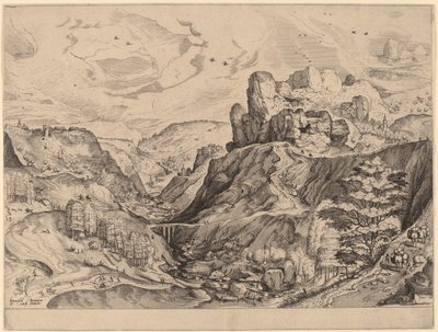 alpesi táj alkotó: Johannes and Lucas van Doetechum after Pieter Bruegel the Elder