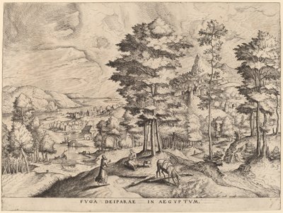 Repülés Egyiptomba alkotó: Johannes and Lucas van Doetechum after Pieter Bruegel the Elder