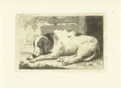 Alvó kutya alkotó: Johannes van Cuylenburgh