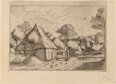 Tanyaudvar húzókúttal alkotó: Johannes van Doetechum, the Elder and Lucas