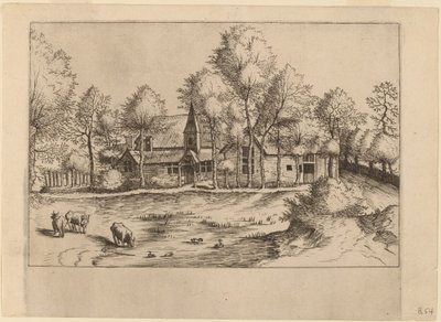 Vidéki falu templommal alkotó: Johannes van Doetechum, the Elder and Lucas