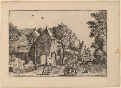 Village Road Draw Well alkotó: Johannes van Doetechum, the Elder and Lucas