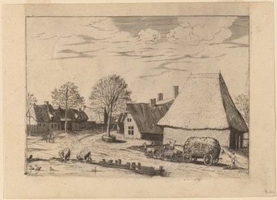 Falusi utca szénakocsival alkotó: Johannes van Doetechum, the Elder and Lucas