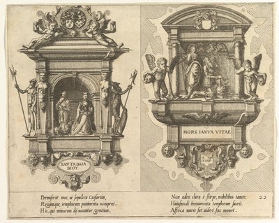 Cœnotaphiorum 22, 1563. Alkotók: Johannes van Doetecum I, Lucas van Doetecum. alkotó: Johannes and Lucas van Doetecum