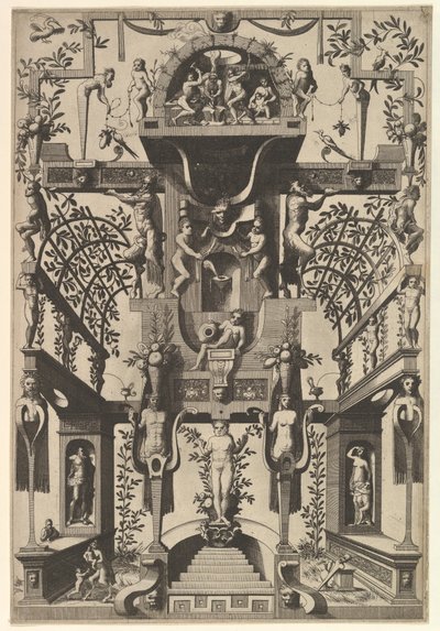 Modern groteszk dekoráció, 1557. alkotó: Johannes van Doetecum I