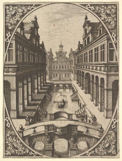 Lemez a Scenographiae...-ból, kb. 1560. alkotó: Johannes van Doetecum I