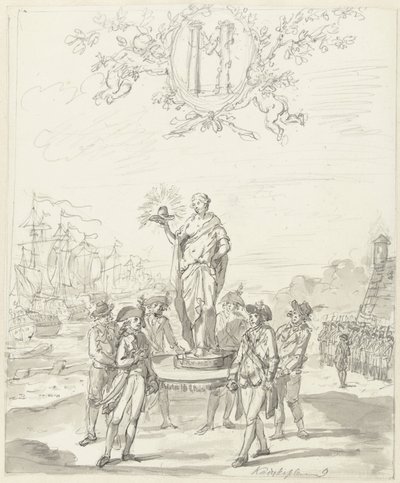 Általános fegyverek, kitüntetés a Kadijkspleinen, 1795 alkotó: Johannes van Dregt (rejected attribution)