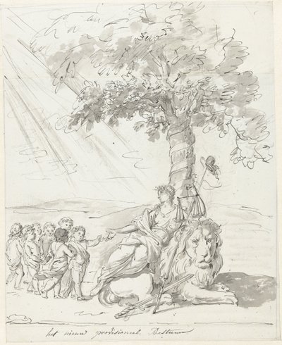 Megalakult a népkormányzat, kitüntetés az Amstelvelden, 1795 Az új ideiglenes testület (tárgyi cím) alkotó: Johannes van Dregt (rejected attribution)