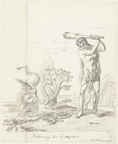 Az arisztokrácia pusztulása, díszítés a Westermarkton, 1795 Az arisztokrácia bénulása (cím a tárgyon) alkotó: Johannes van Dregt (rejected attribution)