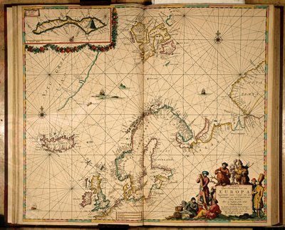 Észak-Európa térképe (kézi színes metszet) alkotó: Johannes van Keulen