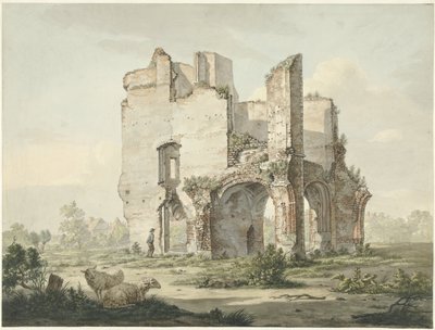 A Rijnsburgi apátság romjai alkotó: Johannes van Lexmond