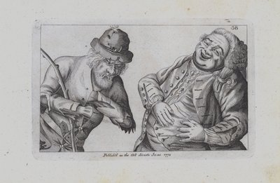 Ein Armer und ein dicker reicher Mann (Gravur) von John  Collier